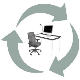 recyclage et aménagement bureaux asteria conseils